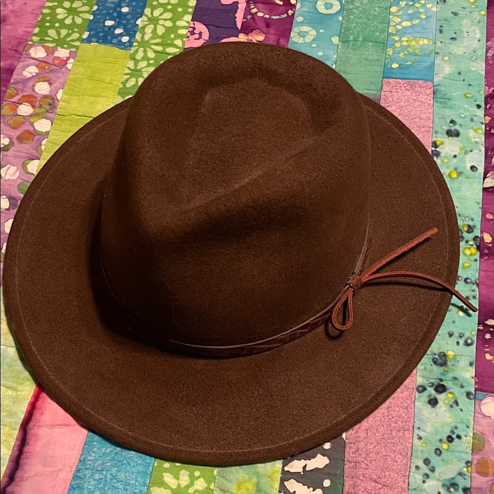 Elegant Dark Brown Fedora Hat
